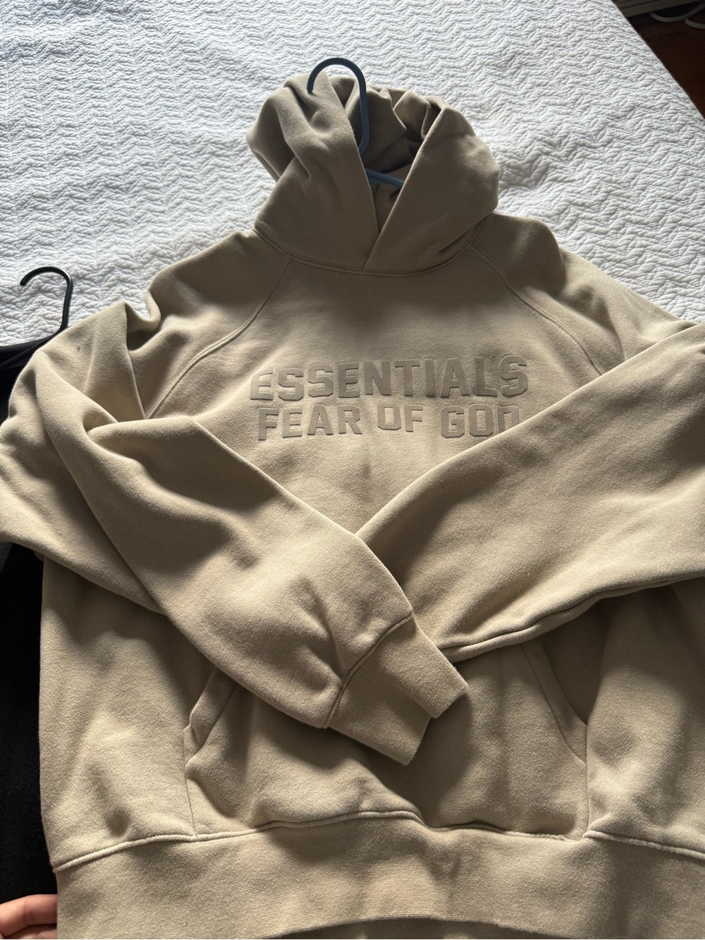 Fear of God Essentials Pullover Hoodie in Khaki Tan